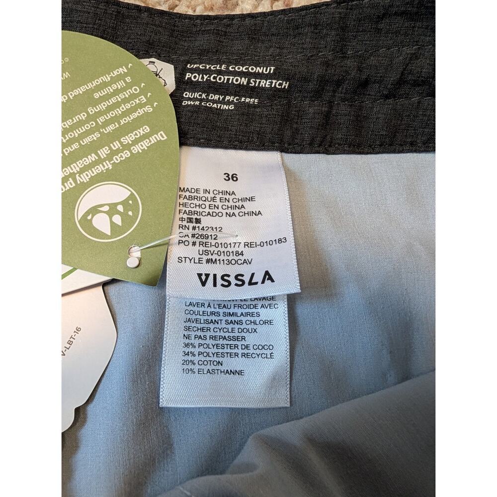 Vissla North Point Men Size 36 Blue Salmon Colorblock Board Shorts Swim Trunks - Picture 10 of 16